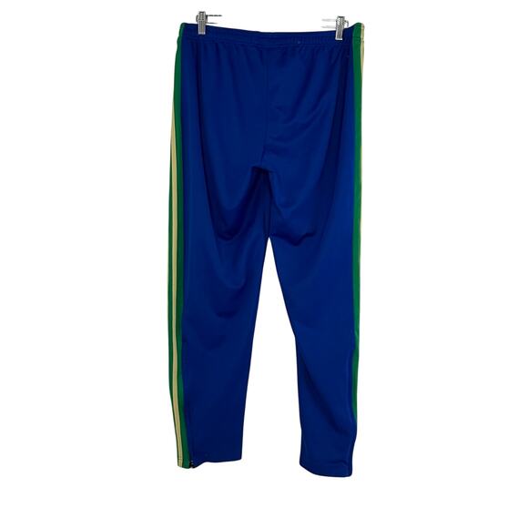Adidas Warm Up Pants 3 Stripe Royal Blue Butter Yellow Green Mens 2XL Side Zip - Picture 5 of 7